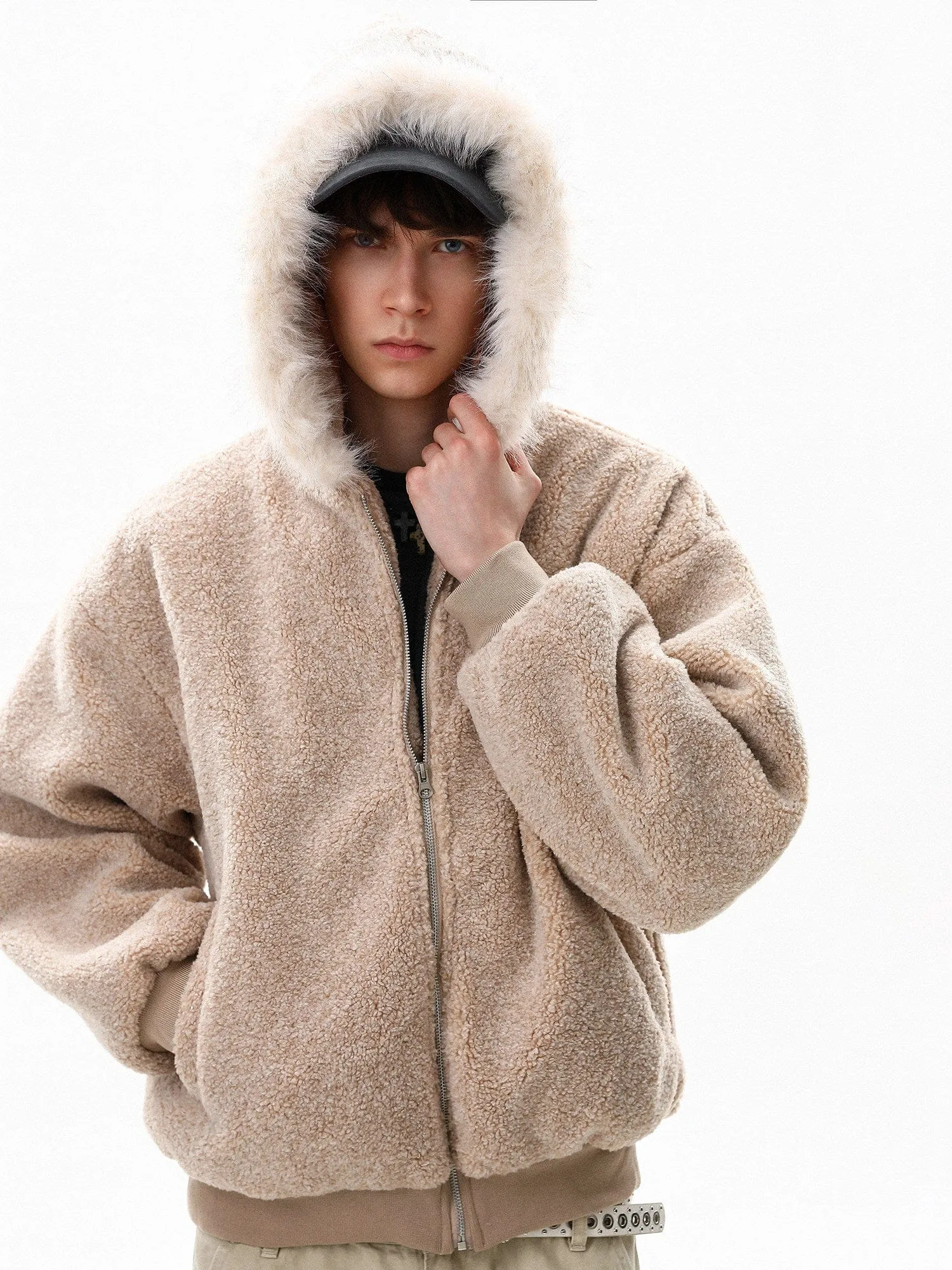 RT No. 50503 FUR COLLAR FLEECE HOODIE sold by Real Takai product image thumbnail 2