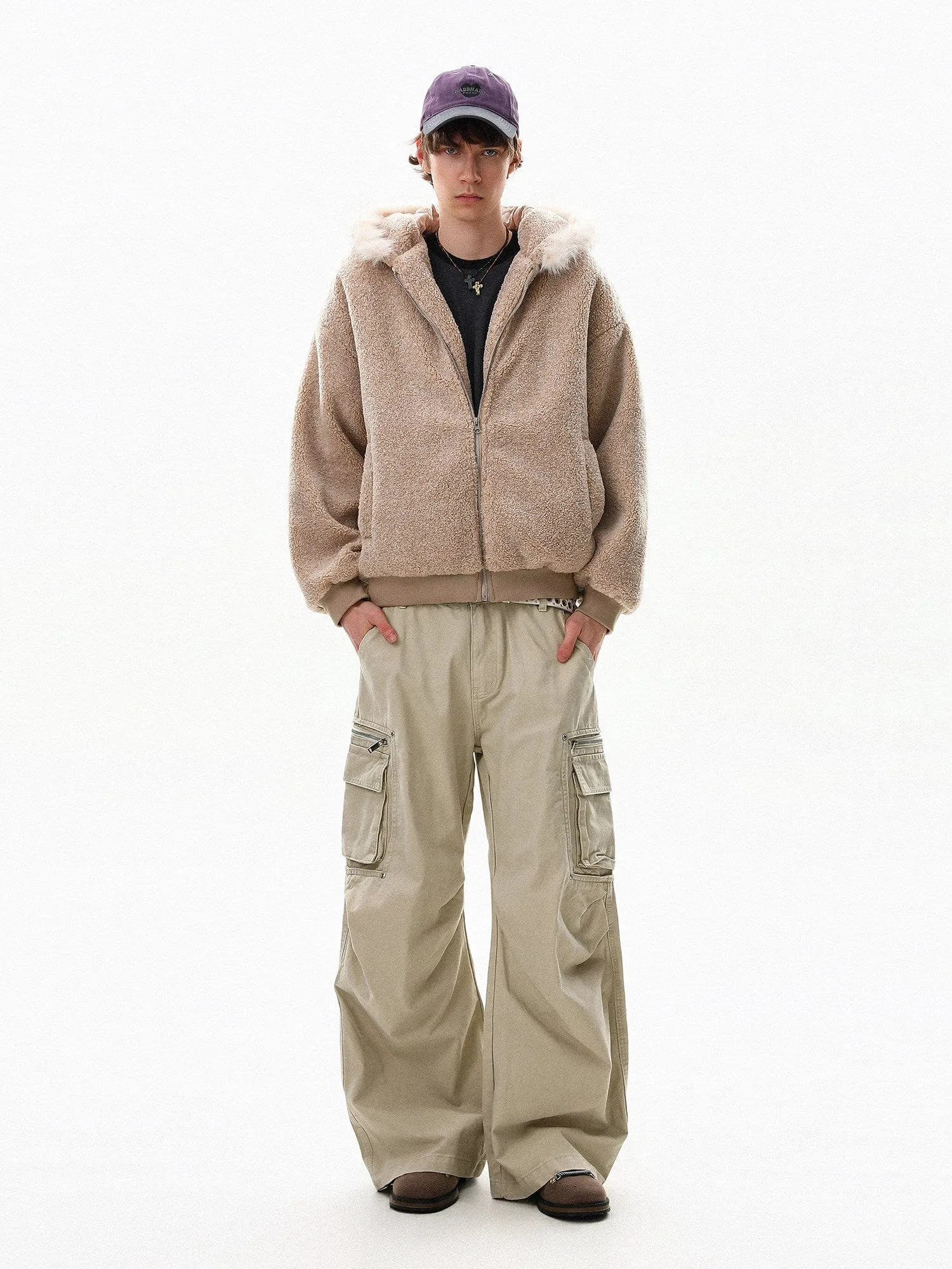 RT No. 50503 FUR COLLAR FLEECE HOODIE sold by Real Takai product image thumbnail 5