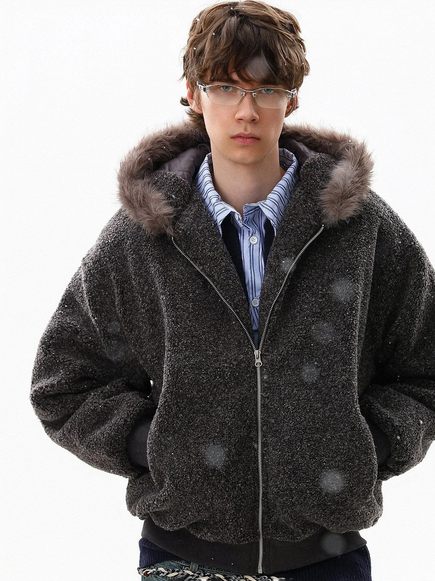 RT No. 50503 FUR COLLAR FLEECE HOODIE sold by Real Takai product image thumbnail 3