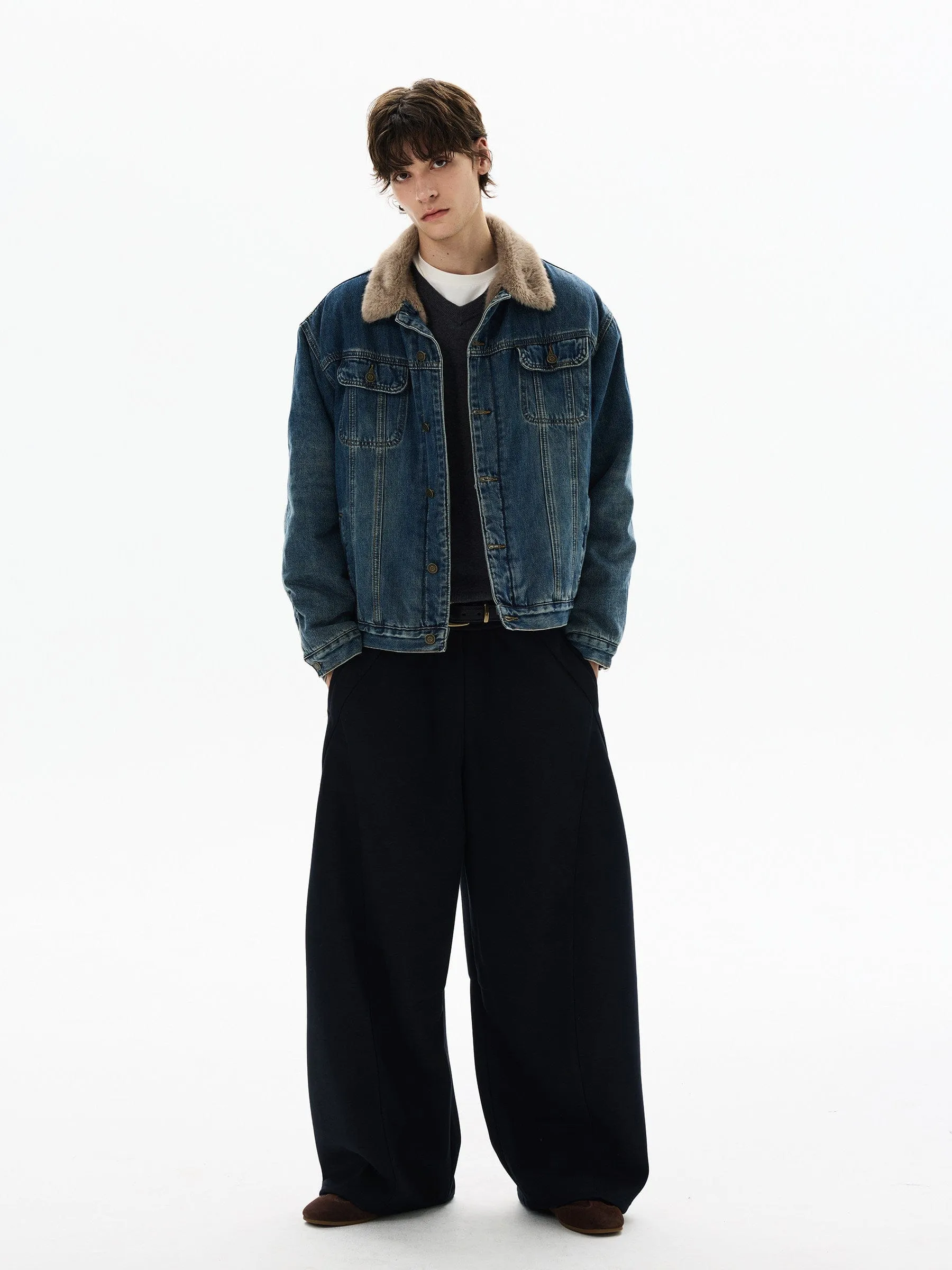 RT No. 50409 FUR COLLAR DENIM JACKET sold by Real Takai product image thumbnail 4