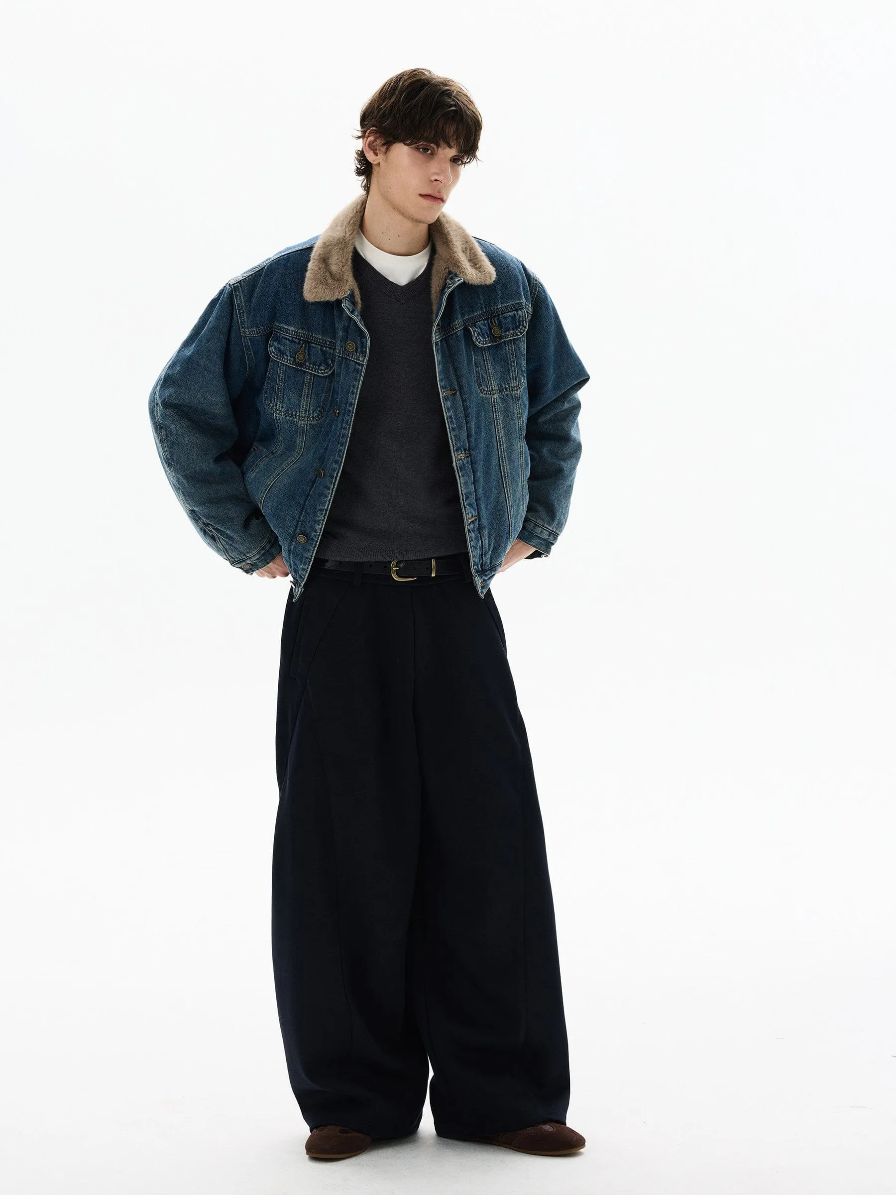 RT No. 50409 FUR COLLAR DENIM JACKET sold by Real Takai product image thumbnail 3