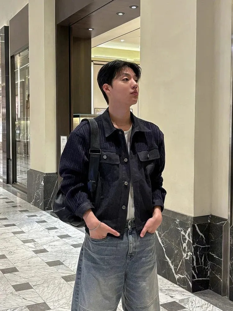 RT No. 32606 NAVY BLUE CORDUROY PATCH JACKET sold by Real Takai product image thumbnail 4