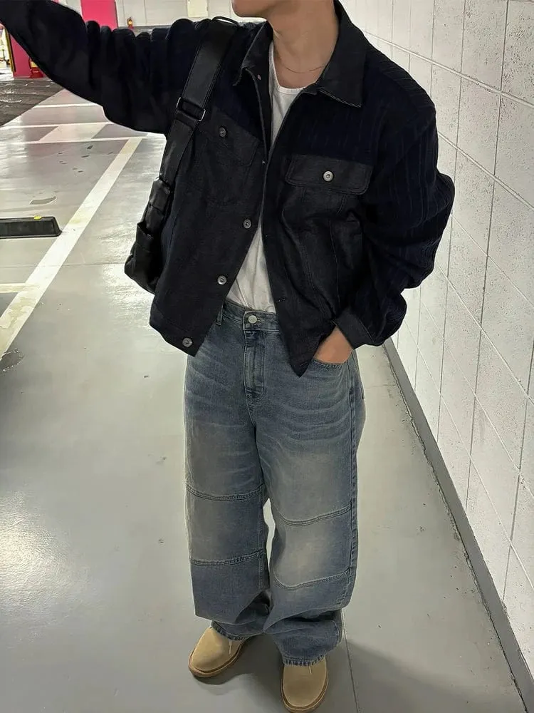 RT No. 32606 NAVY BLUE CORDUROY PATCH JACKET sold by Real Takai product image thumbnail 3