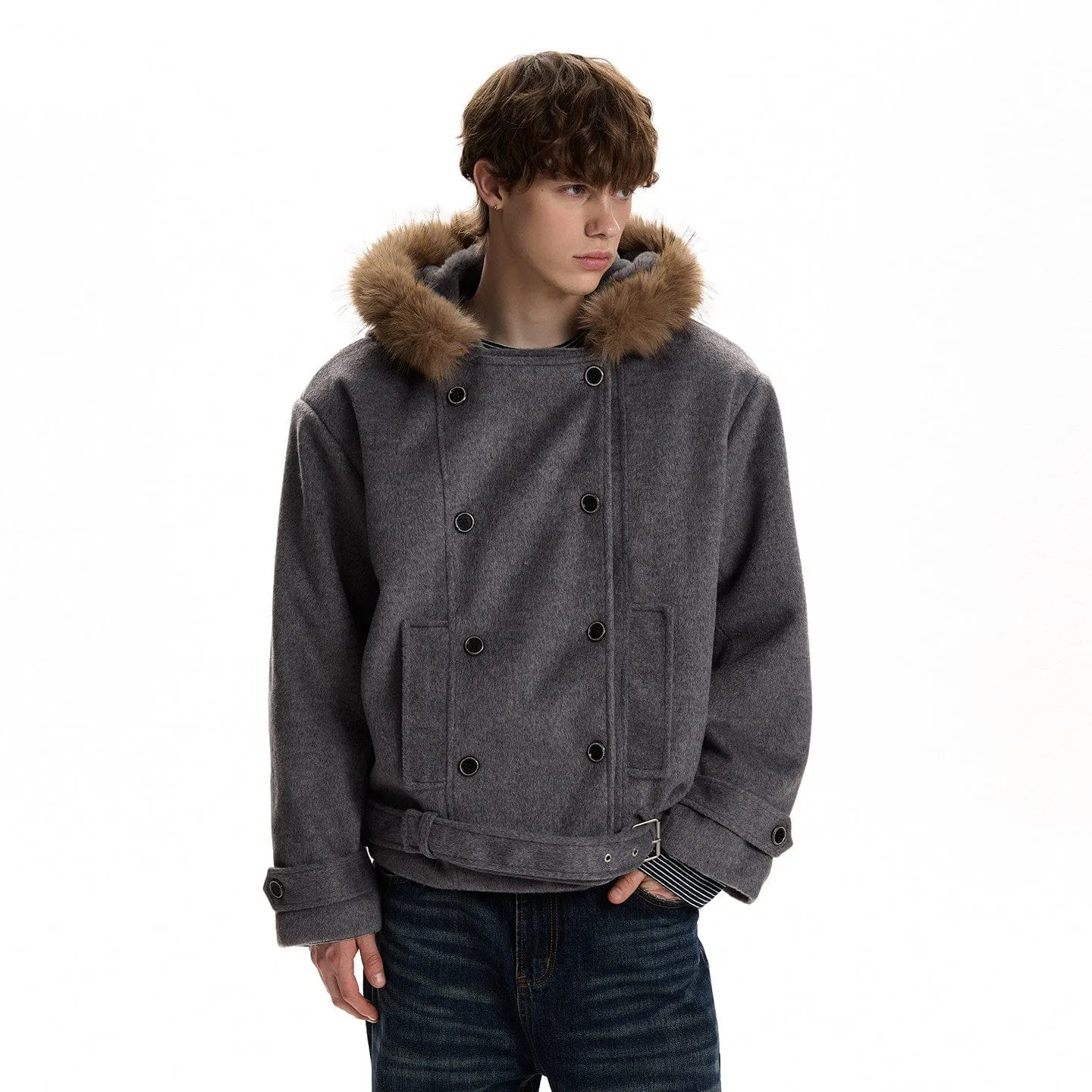 RT No. 59028 WOOLEN FUR COLLAR PARKA JACKET sold by Real Takai product image thumbnail 2