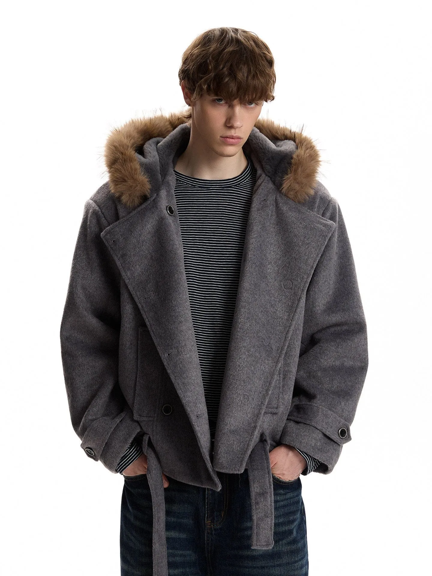 RT No. 59028 WOOLEN FUR COLLAR PARKA JACKET sold by Real Takai product image thumbnail 5