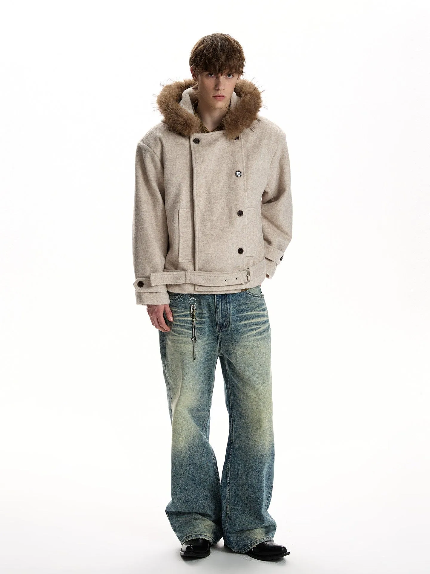 RT No. 59028 WOOLEN FUR COLLAR PARKA JACKET sold by Real Takai product image thumbnail 3