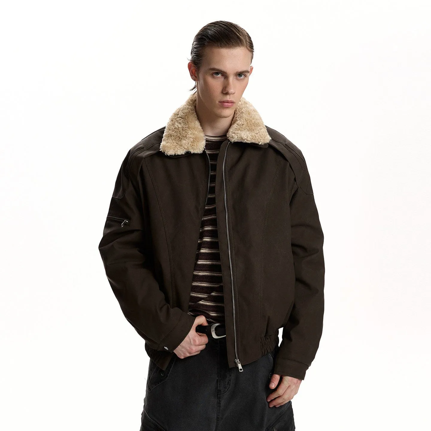 RT No. 59027 SILHOUETTE FUR COLLAR JACKET sold by Real Takai