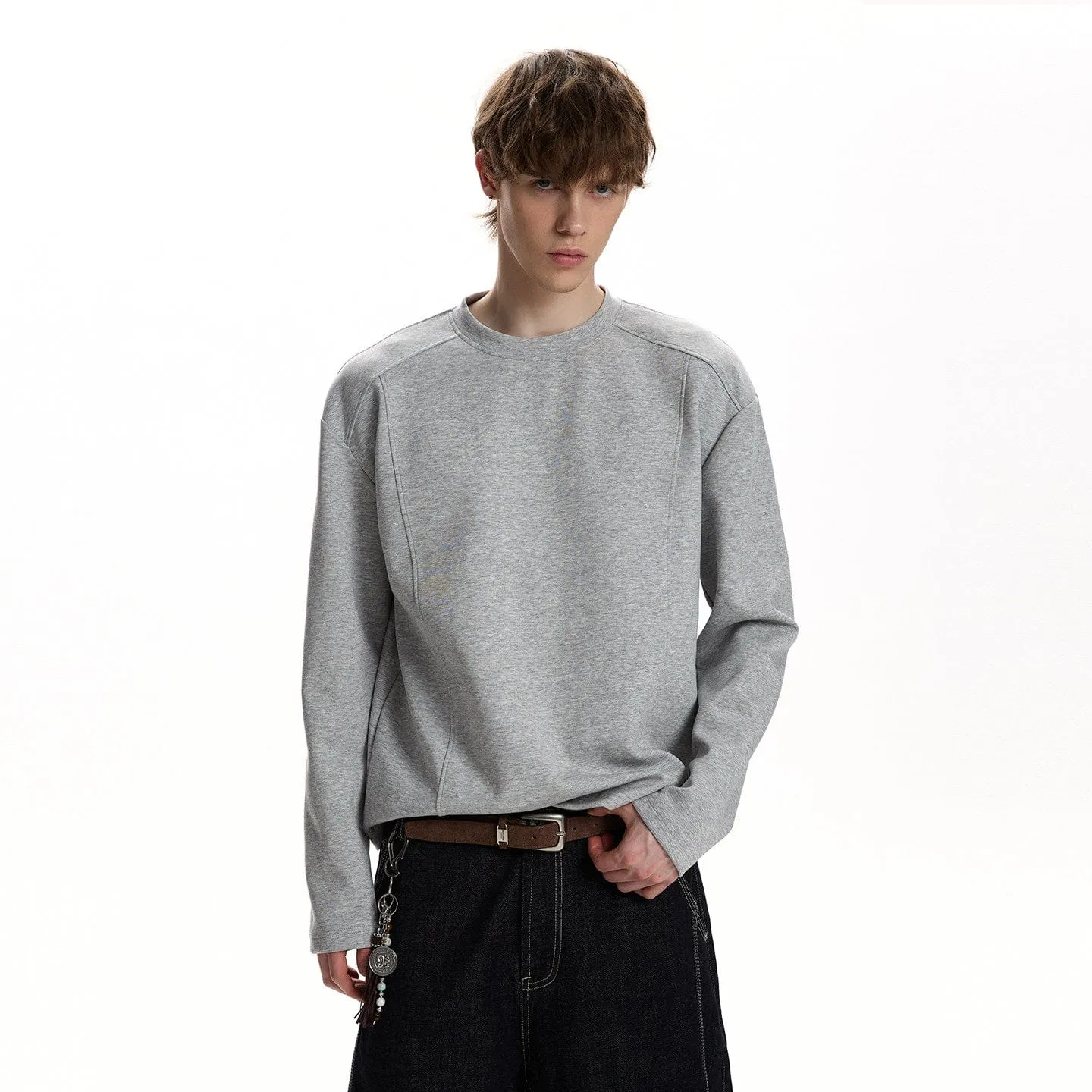 RT No. 59075 SILHOUETTE BOXY CREWNECK SWEATER sold by Real Takai