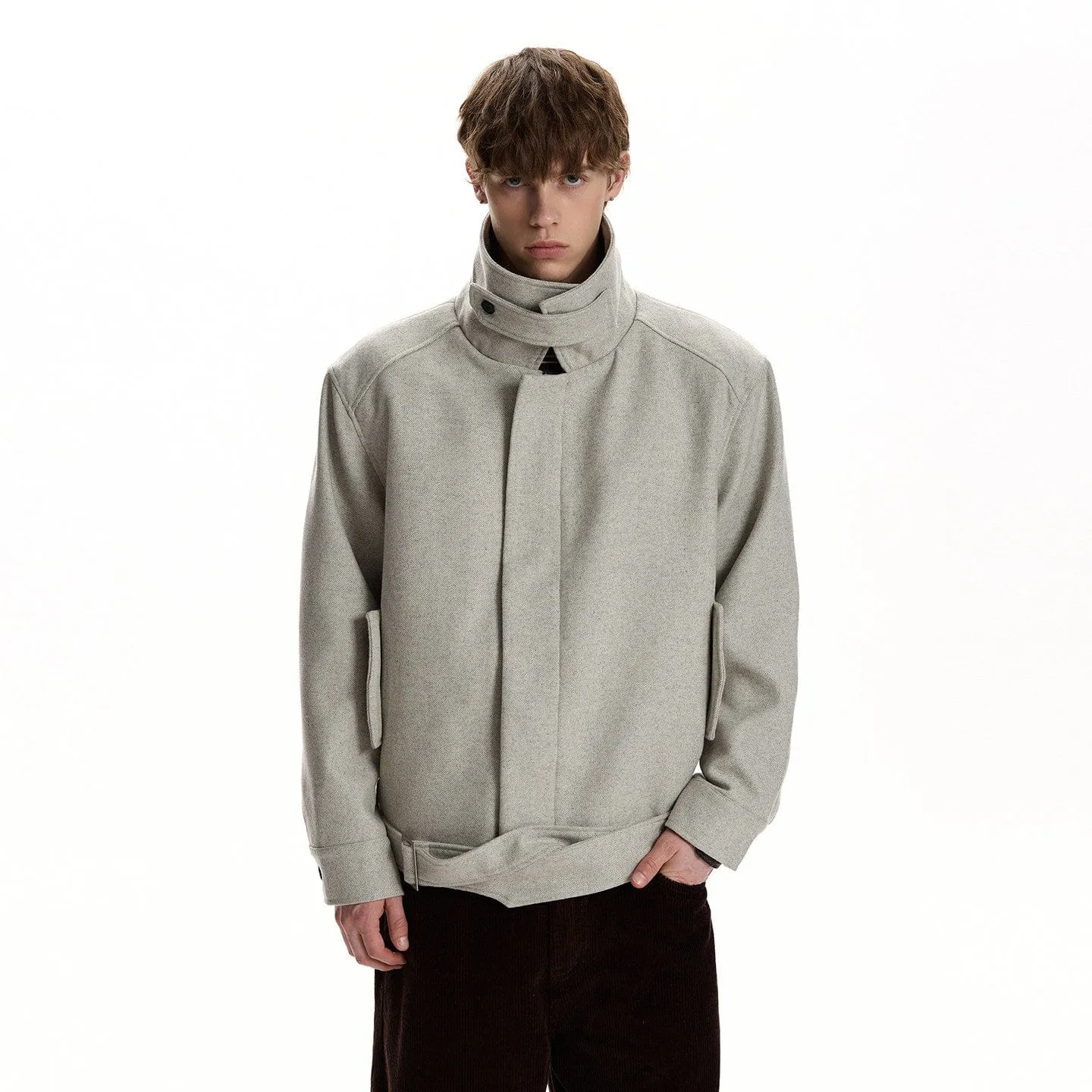 RT No. 59056 WOOLEN TRENCH COLLAR JACKET sold by Real Takai