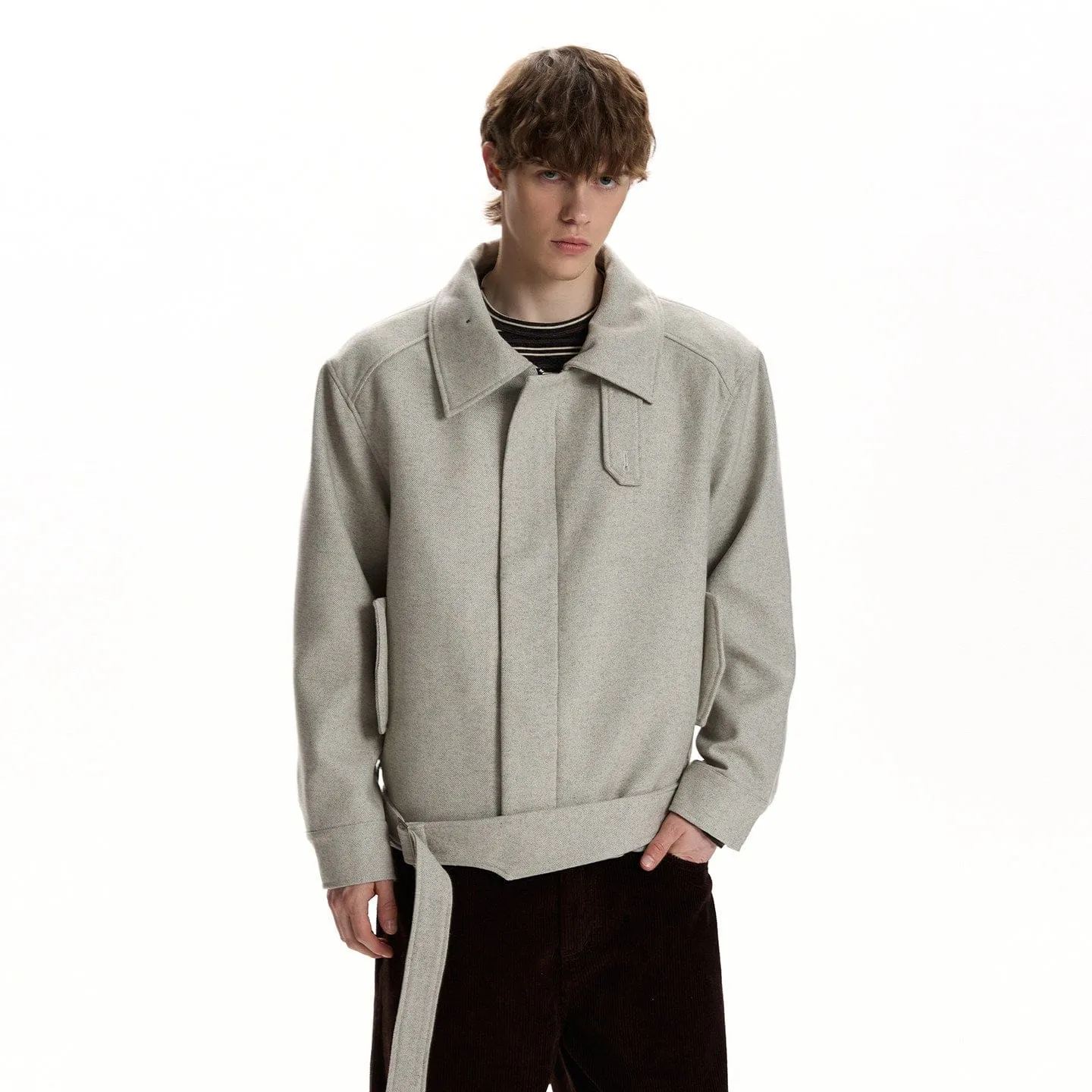 RT No. 59056 WOOLEN TRENCH COLLAR JACKET sold by Real Takai product image thumbnail 2