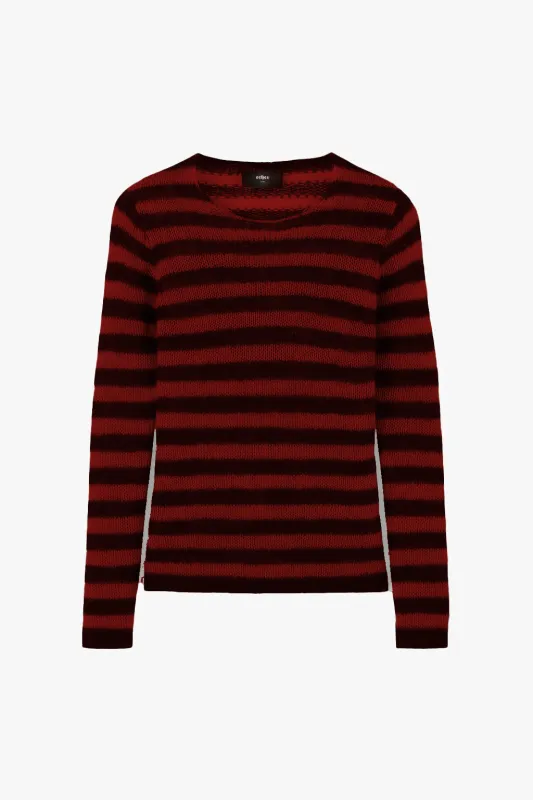 CLASSIC STRIPE NAVARRO JUMPER - BLACK & OXBLOOD sold by Other UK