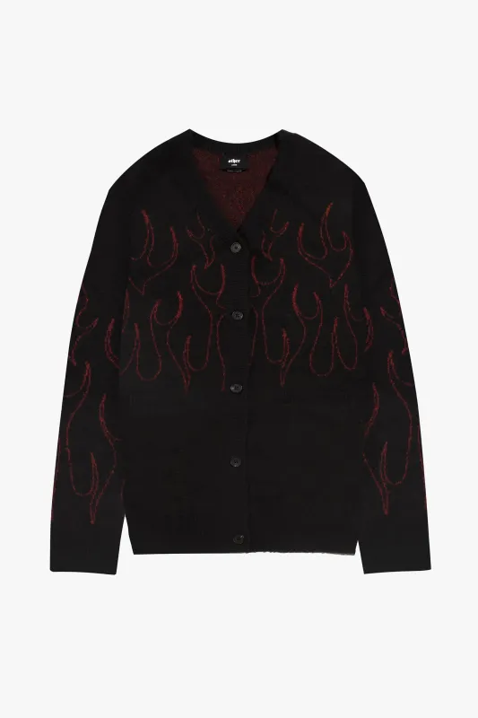 FLAME OVERSIZED CARDIGAN - RED sold by Other UK