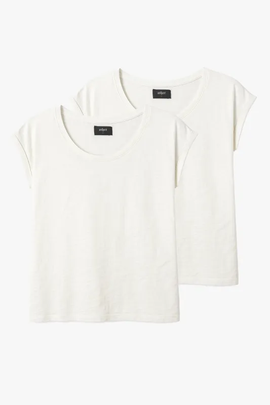 Lazarus Scoop Neck T-Shirt Bundle - Bone made by Other UK