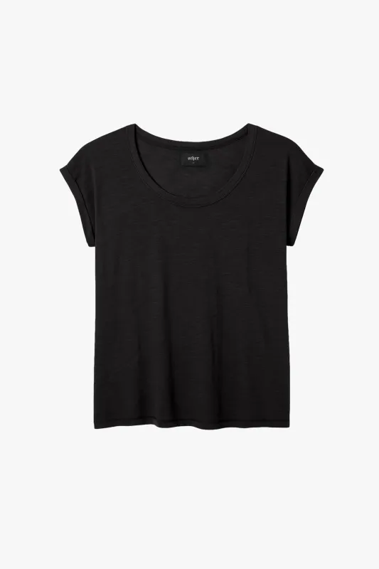 Lazarus Scoop Neck T-Shirt - Black made by Other UK