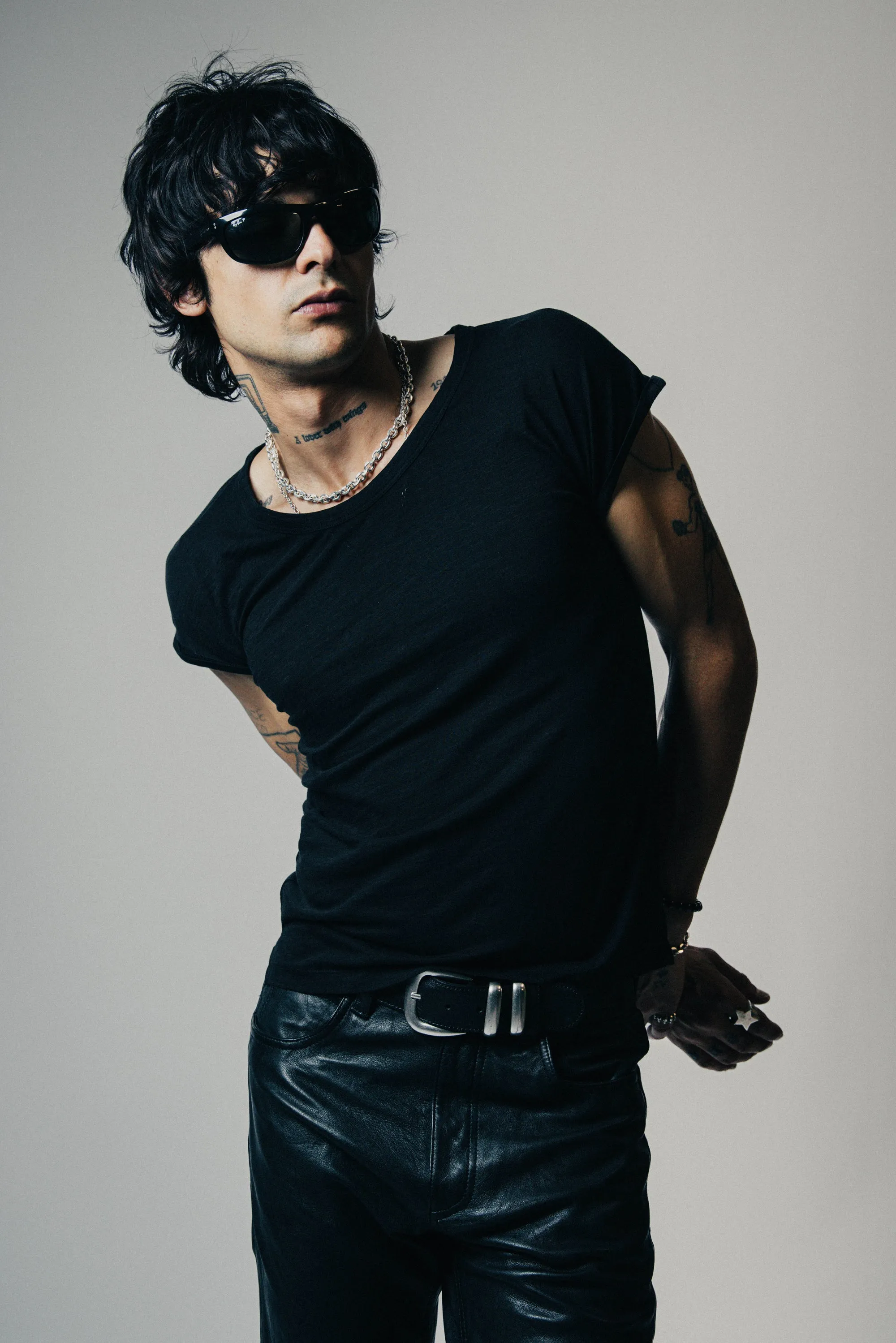 Lazarus Scoop Neck T-Shirt - Black sold by Other UK product image thumbnail 2