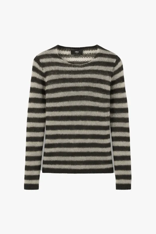 CLASSIC STRIPE NAVARRO JUMPER - BLACK & DIRTY WHITE made by Other UK