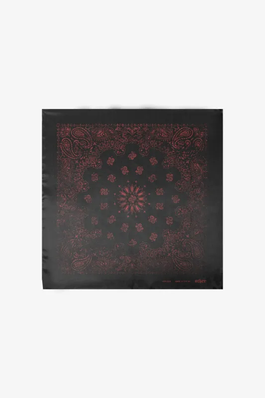 The Vintage Paisley Silk Bandana| Vintage Black & Red sold by Other UK