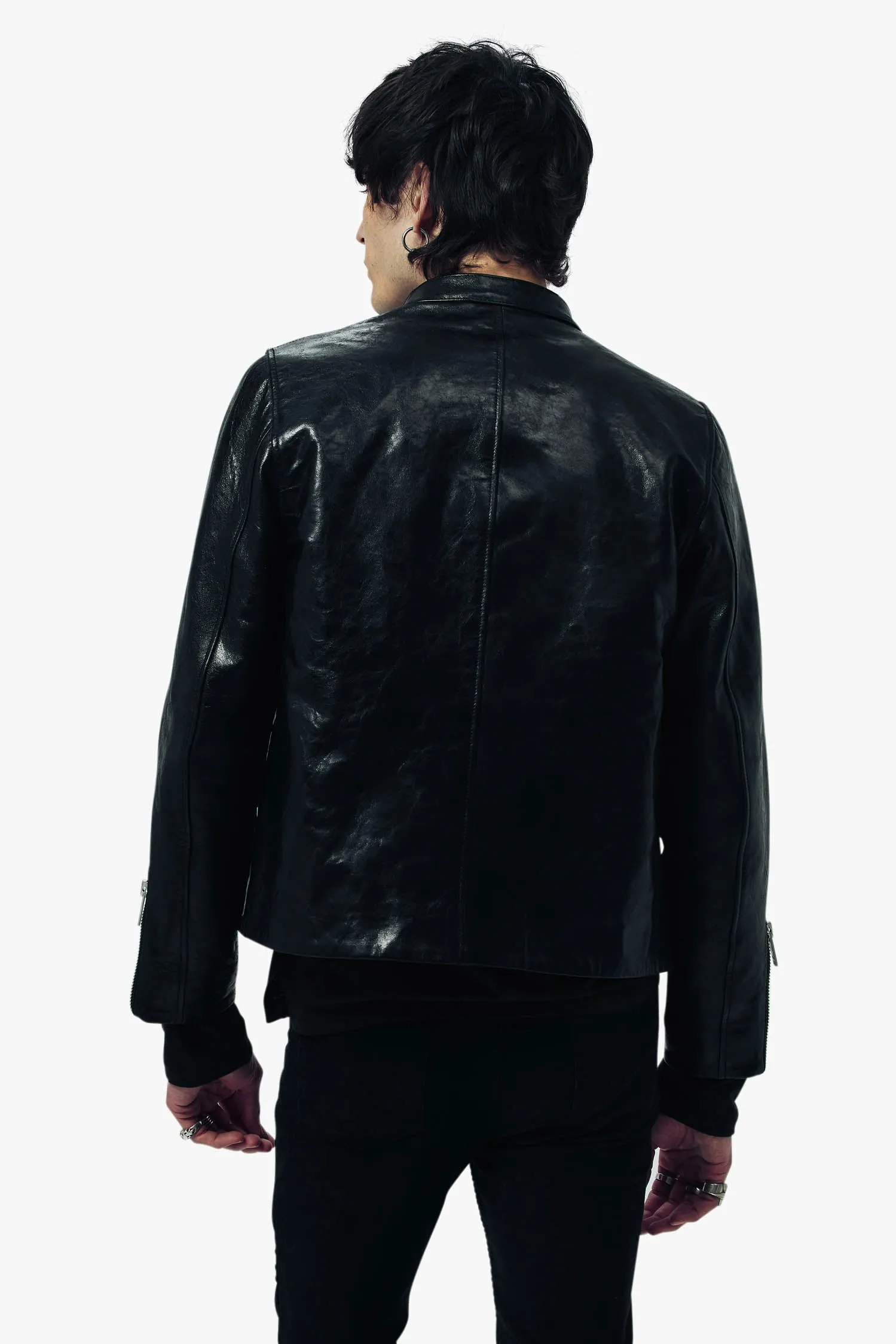 O74HG Kagan Leather Jacket - Gloss Black sold by Other UK product image thumbnail 5