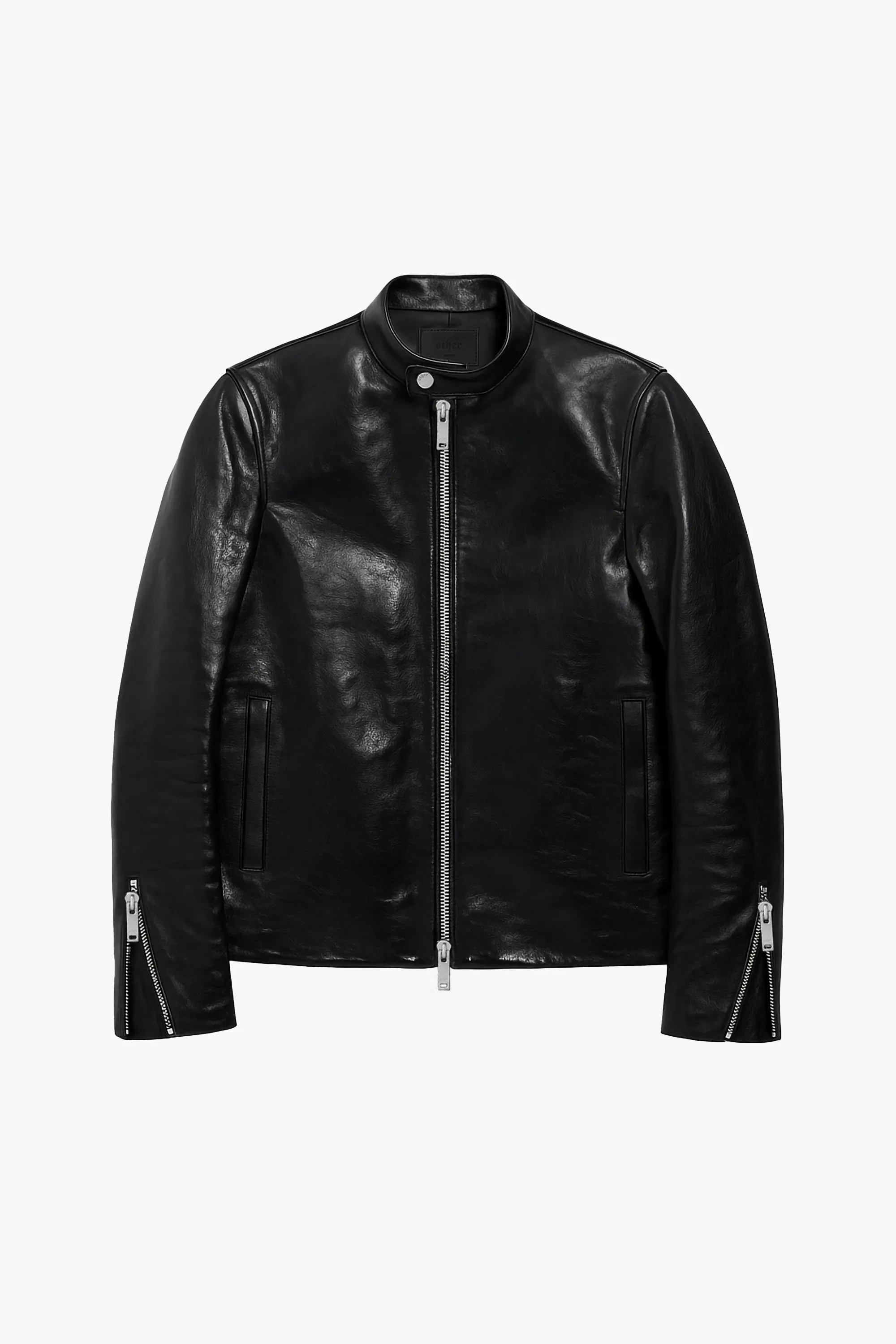 O74HG Kagan Leather Jacket - Gloss Black sold by Other UK