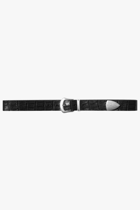 THIRTY WEST BELT - BLACK CROC made by Other UK