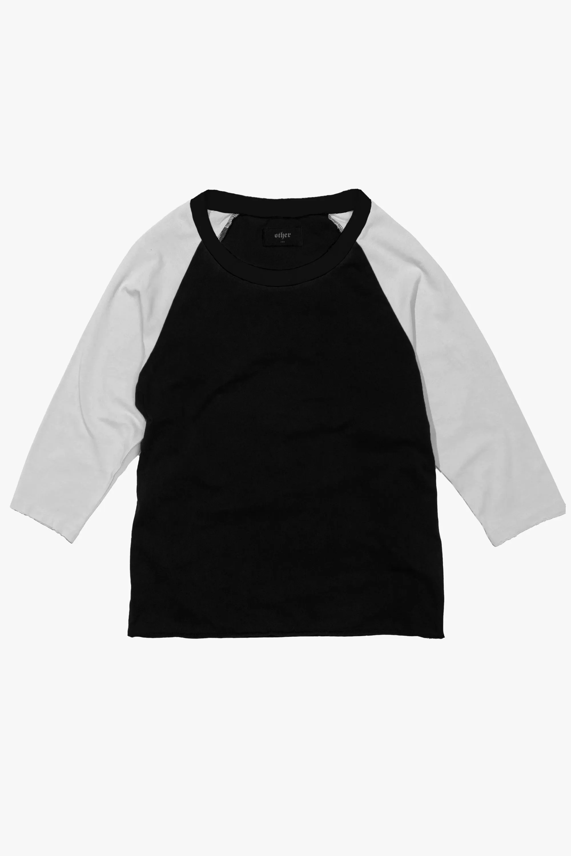 The Vintage Baseball Tee | Black on Black sold by Other UK