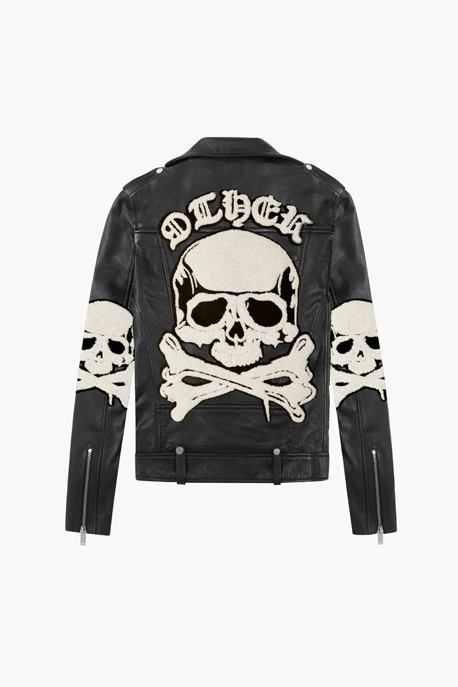 The Deuce Biker Jacket - Skull & Crossbones Patch Vintage Black sold by Other UK product image thumbnail 2