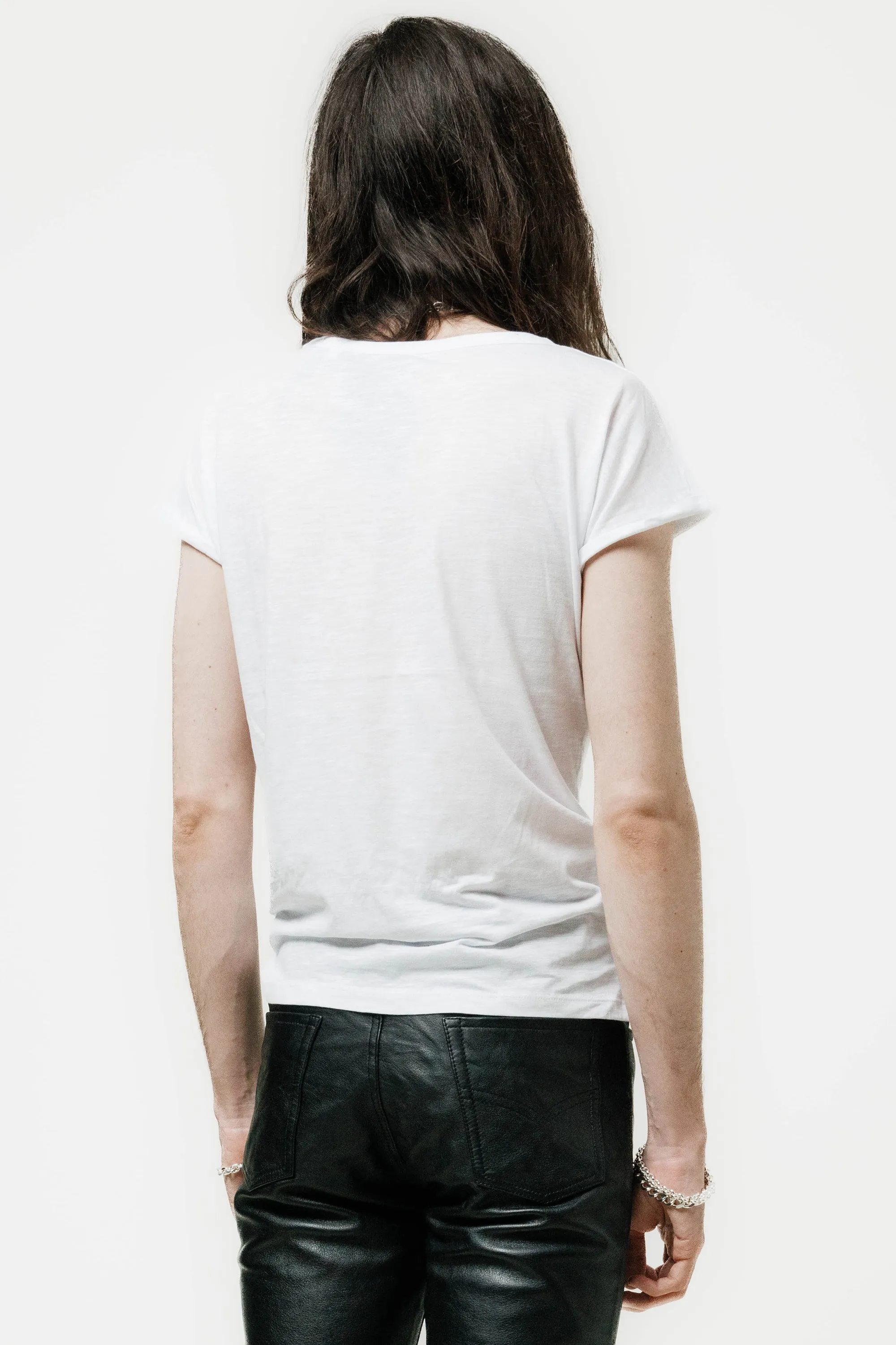 Scoop Neck T-Shirt | White sold by Other UK product image thumbnail 4