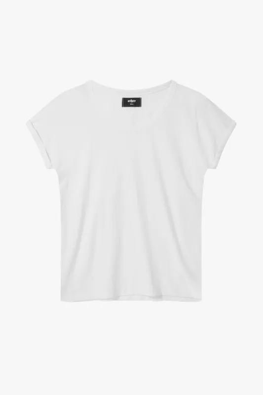 Scoop Neck T-Shirt | White made by Other UK