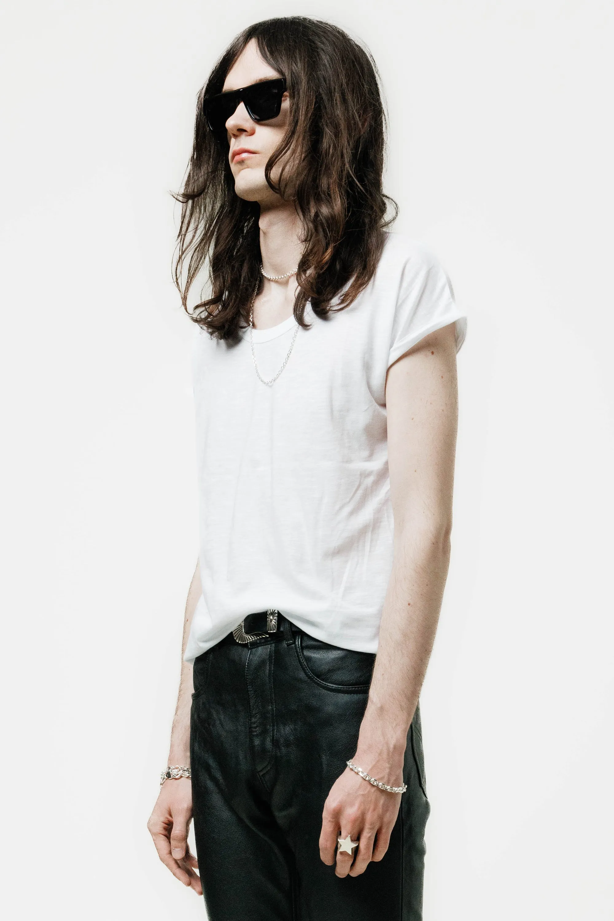 Scoop Neck T-Shirt | White sold by Other UK product image thumbnail 3