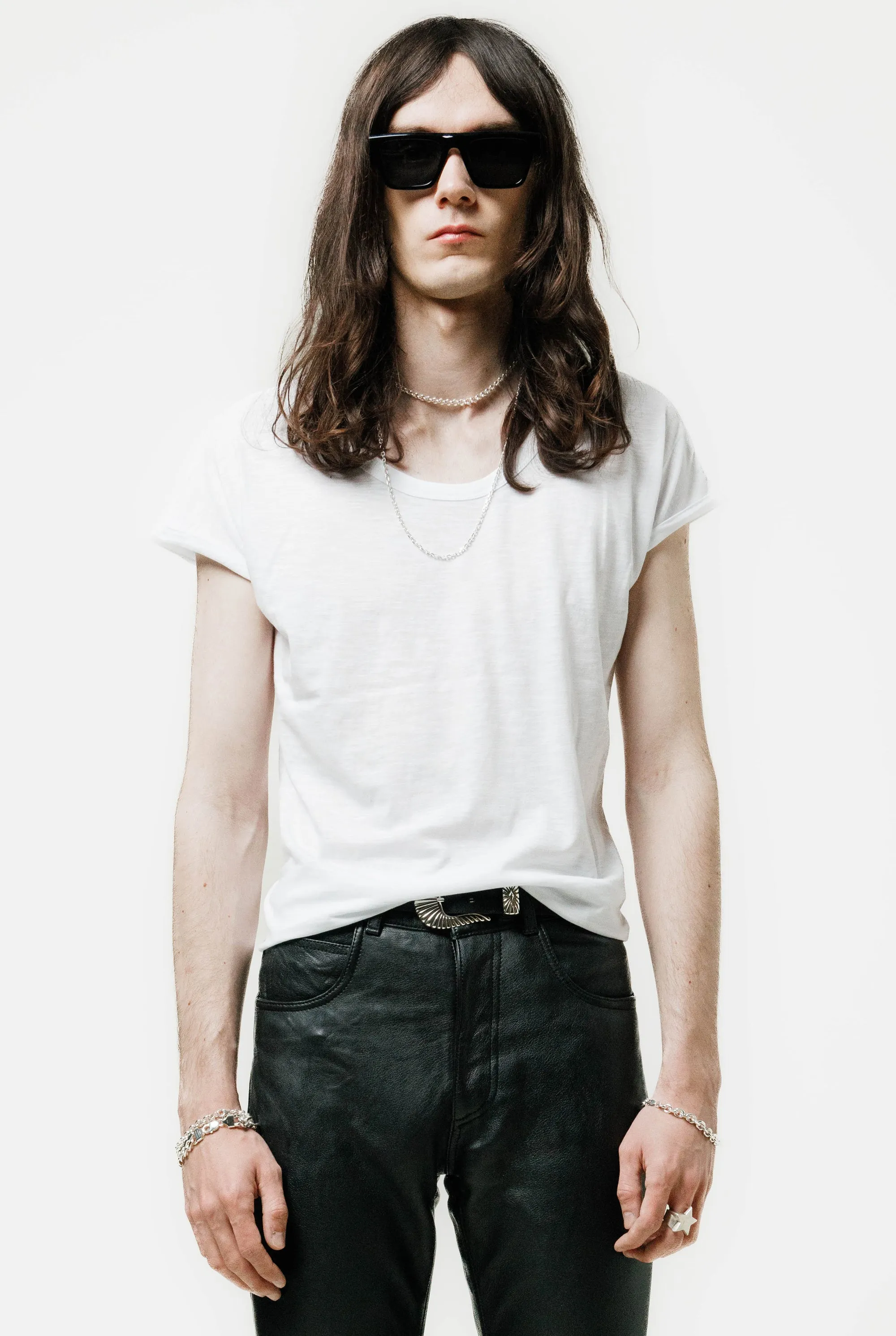 Scoop Neck T-Shirt | White sold by Other UK product image thumbnail 2