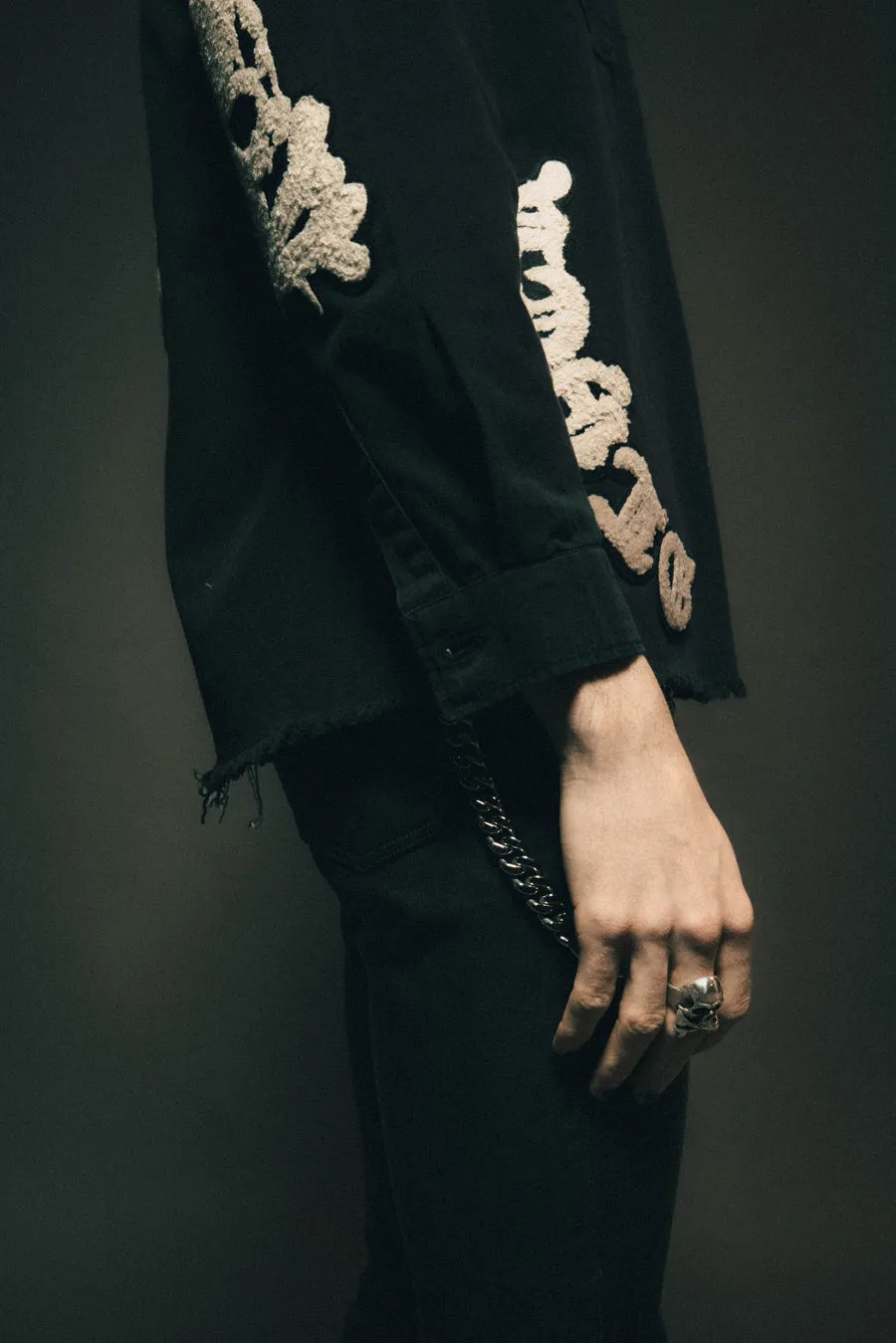 Skull & Crossbones Military Shirt - Relic Black sold by Other UK product image thumbnail 3