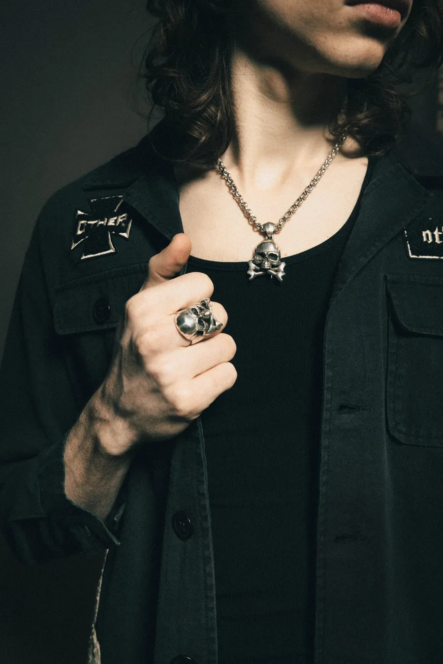 Skull & Crossbones Military Shirt - Relic Black sold by Other UK product image thumbnail 4