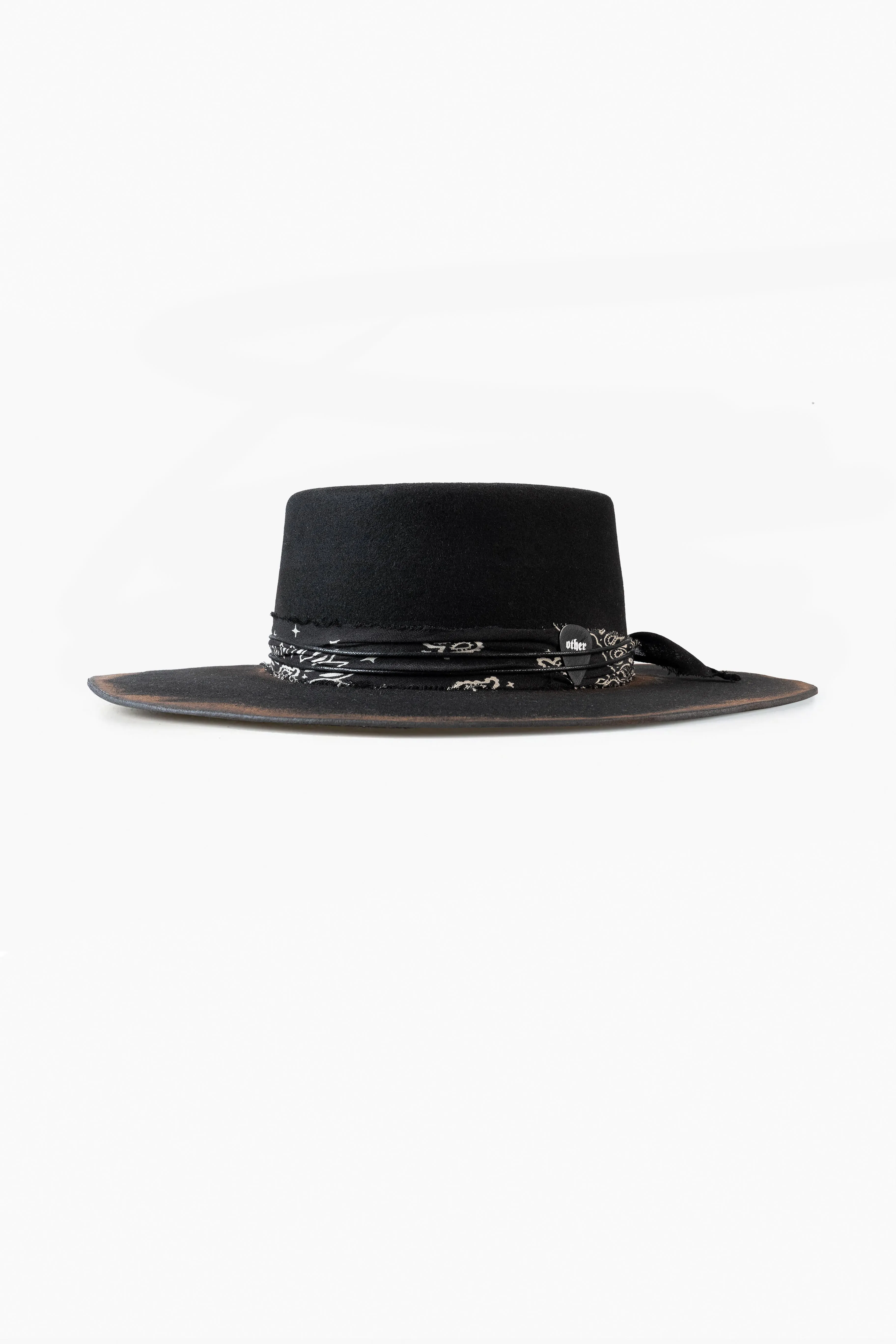 The Bandana Boater Hat - Burnt Black sold by Other UK