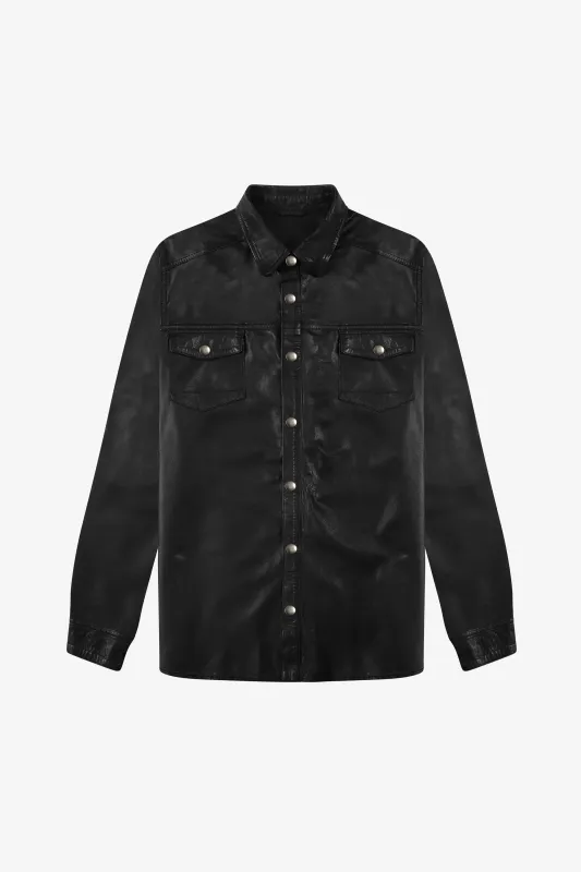 Leather Shirt - Black made by Other UK