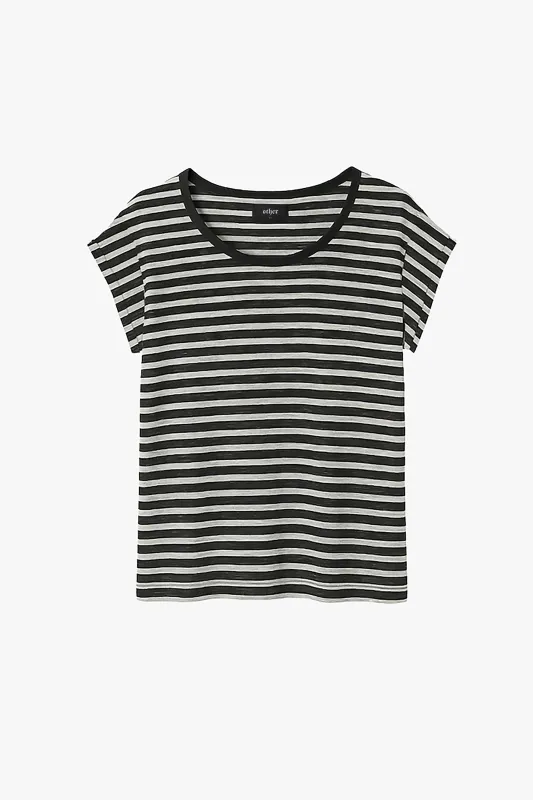 Lazarus Scoop Neck T-Shirt - Stripe sold by Other UK