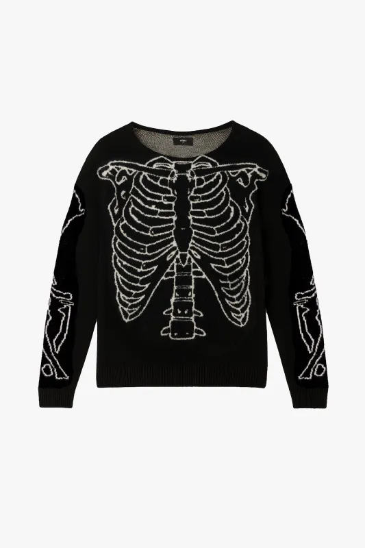 REVERSE SKELETON JUMPER - BLACK - WOMEN made by Other UK