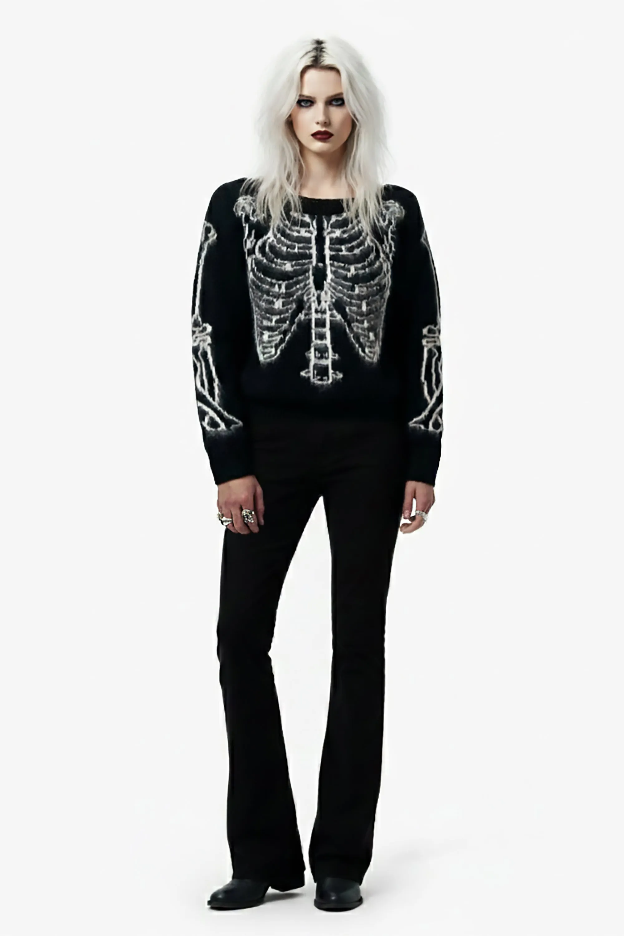 REVERSE SKELETON JUMPER - BLACK - WOMEN sold by Other UK product image thumbnail 2