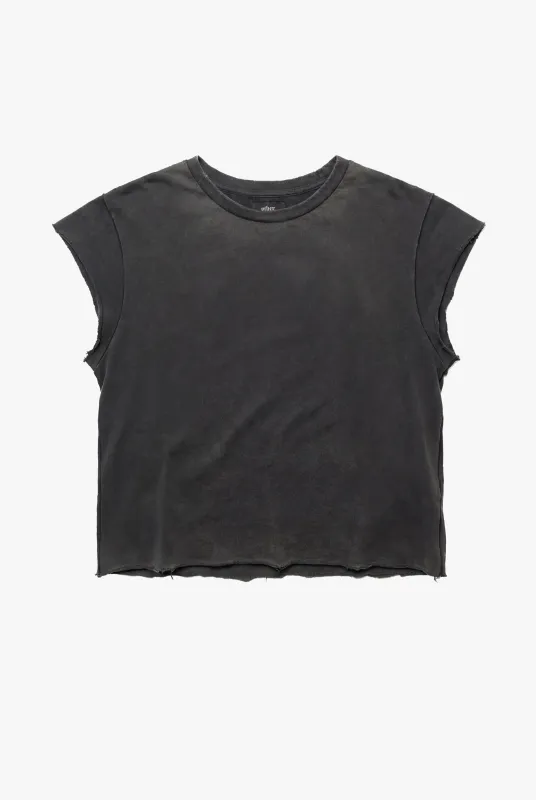 Vintage Issue Raw Edge T-Shirt - Heavy Relic Black - Women sold by Other UK