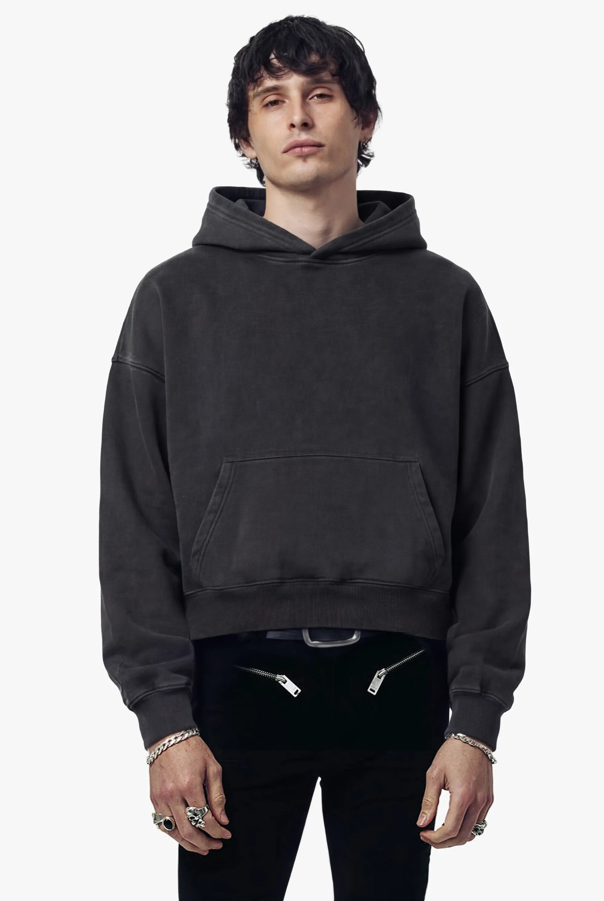 Vintage Issue Oversized Cropped Hoodie - Vintage Black sold by Other UK product image thumbnail 3