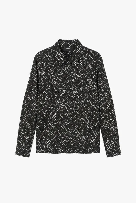 Scattered Dot Long Sleeve Shirt - Black made by Other UK