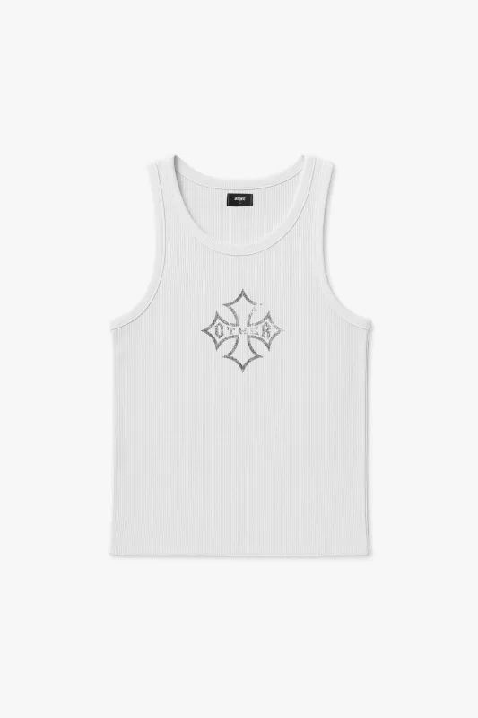 Icon Heavy Rib Beater Vest - White made by Other UK