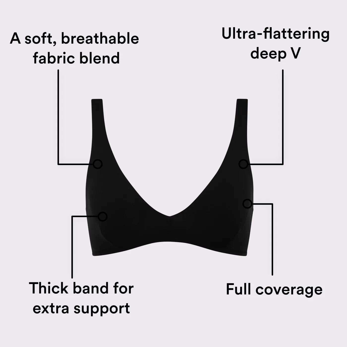 Plunge Bralette | New:Cotton | Archive (Gingersnap) sold by Parade product image thumbnail 2