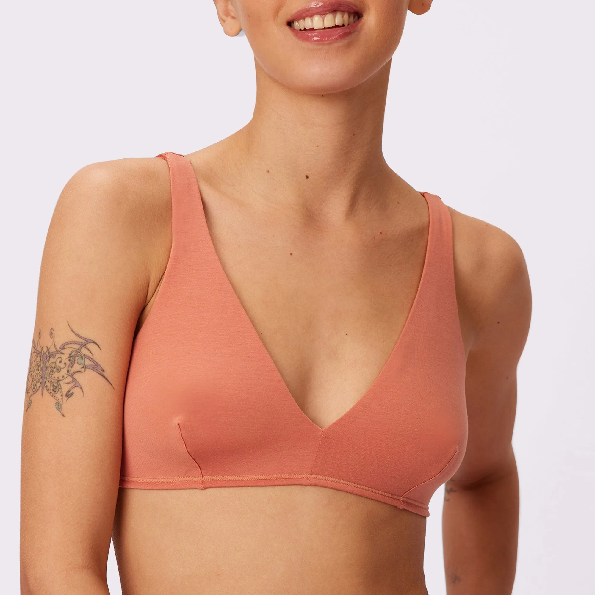 Plunge Bralette | New:Cotton | Archive (Gingersnap) sold by Parade