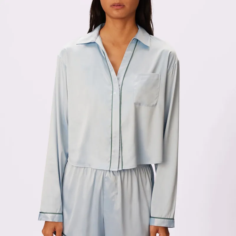 Dream Longsleeve Button Up | Luxe Satin | Archive (Bubble Bath) sold by Parade