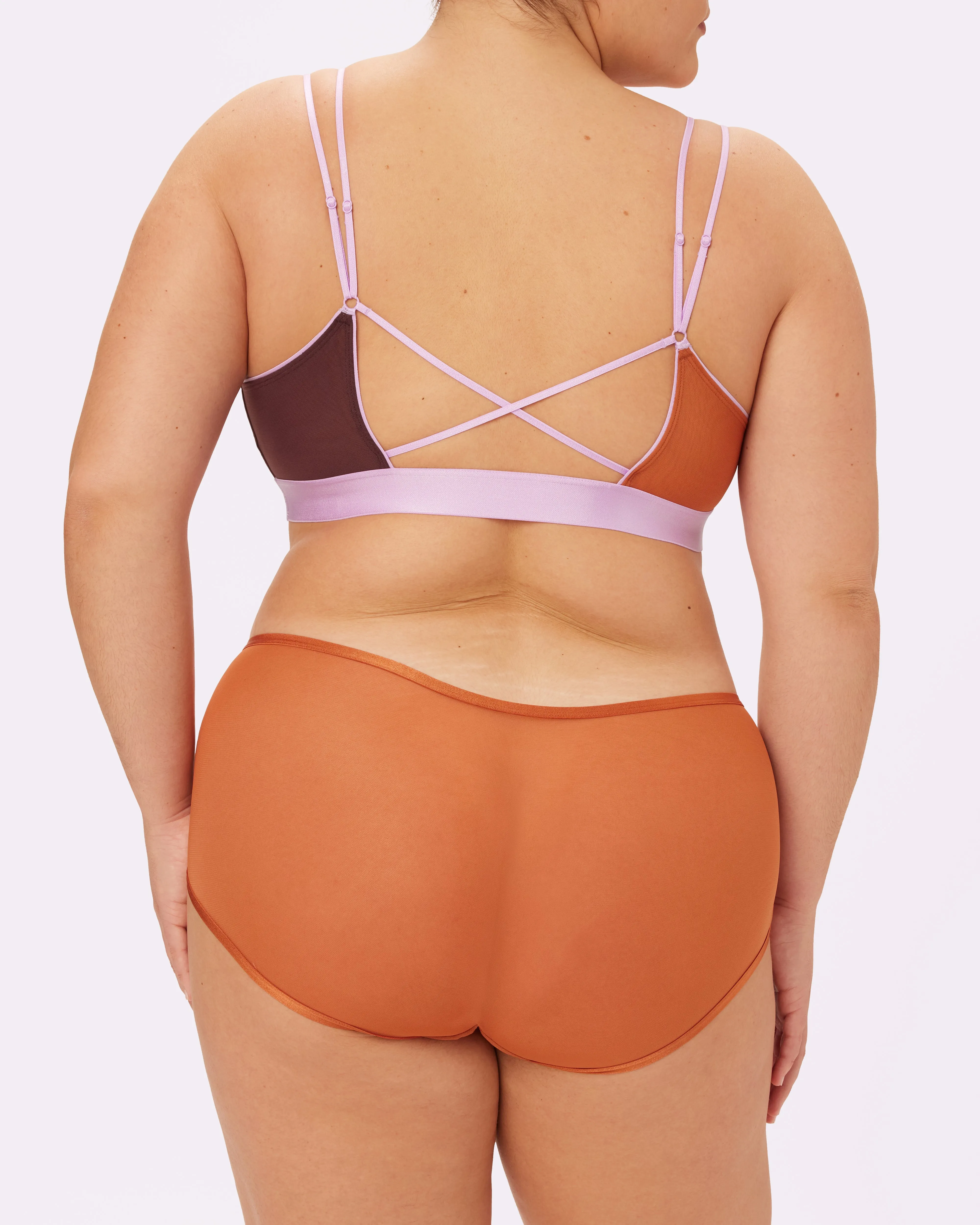 High Rise Boyshort | Silky Mesh | Archive (Butterscotch) sold by Parade product image thumbnail 2