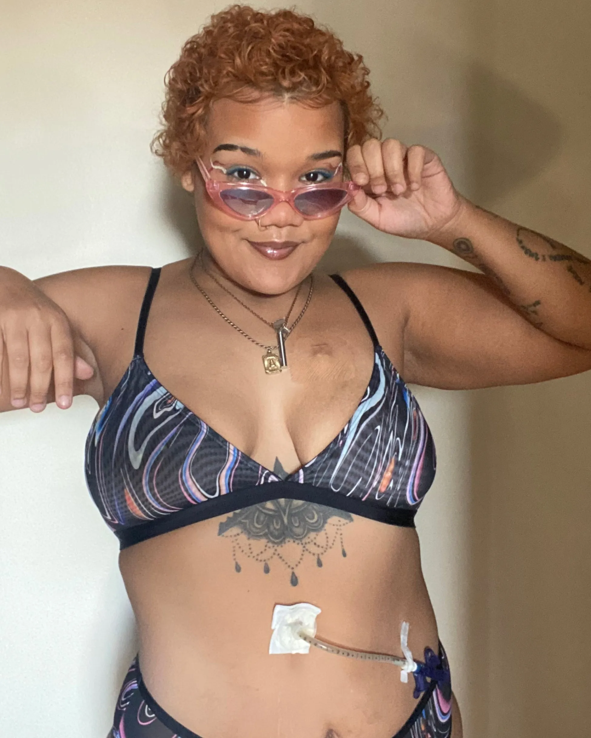 Triangle Bralette | Silky Mesh | Archive (Space Drip) sold by Parade product image thumbnail 2