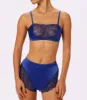 Flirty Lace Float Bralette | Glow Satin | Archive (True Blue) sold by Parade
