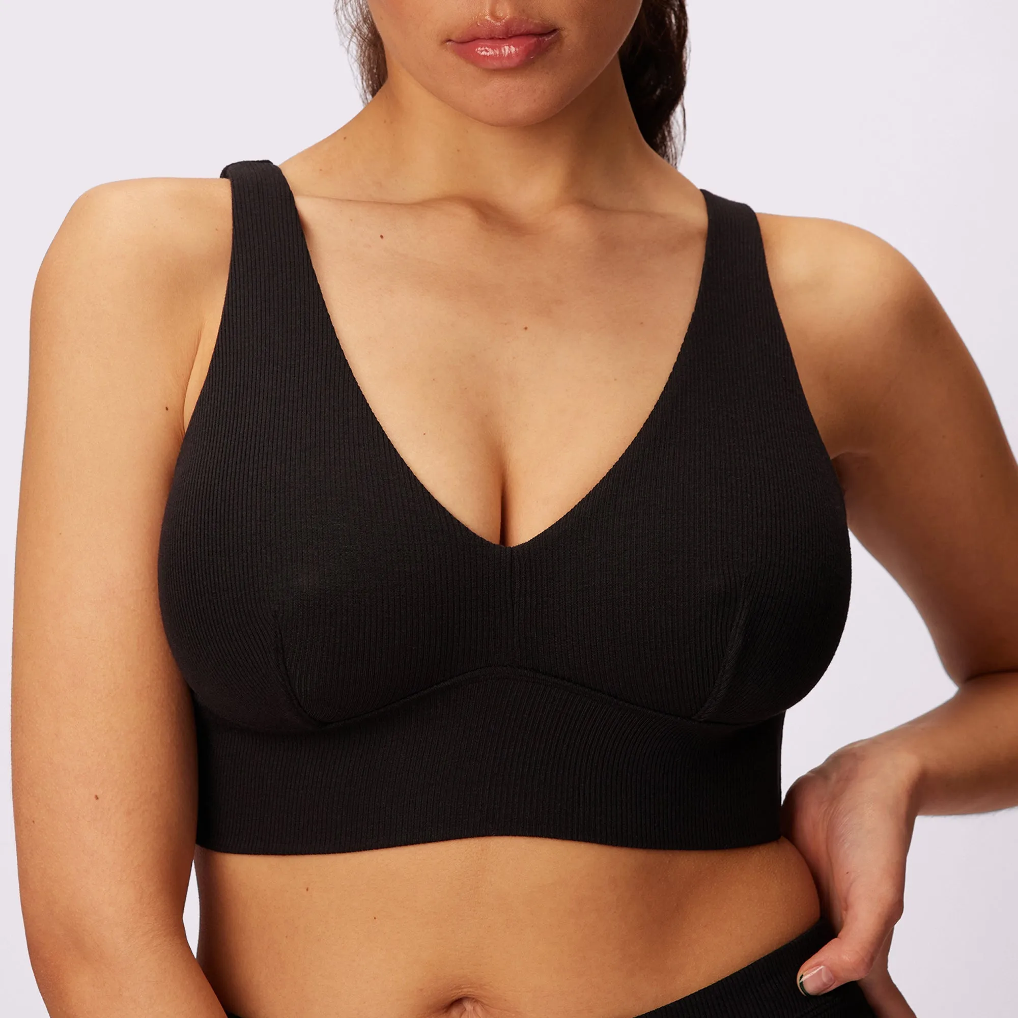 Lush Sculpt Plunge Longline Bralette | Lush Rib | Archive (Eightball) sold by Parade