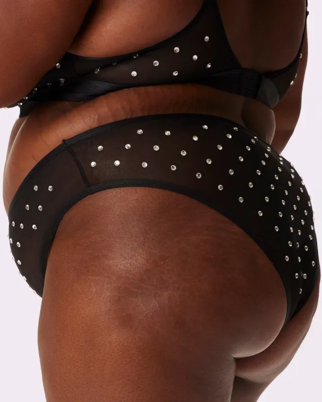 High Rise Cheeky | Silky Mesh | Archive (Mirrorball) sold by Parade