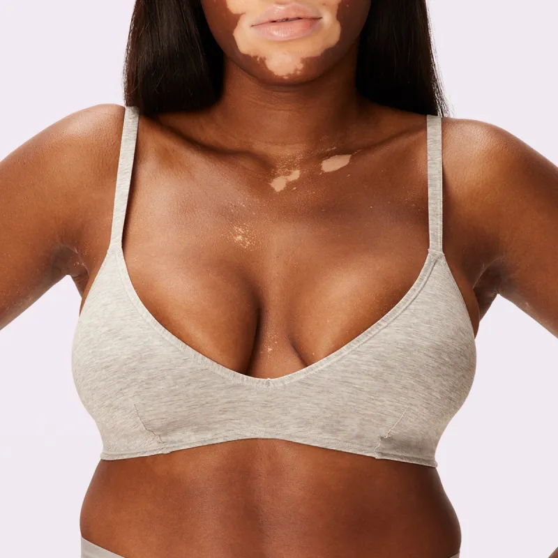 1+ Vintage Soft Triangle Bralette | New:Cotton | Archive (Graphite) sold by Parade